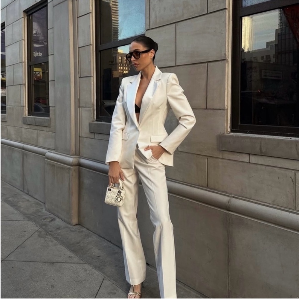 ZARA 2 PIECES MATCHING SET TUXEDO JACKET AND TUXEDO PANTS - Picture 2 of 16